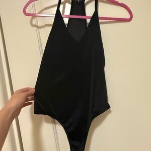 Ransom Black Velvet Bodysuit